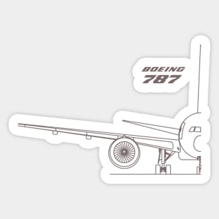 787 front view Sticker